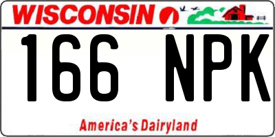 WI license plate 166NPK