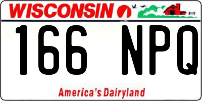 WI license plate 166NPQ