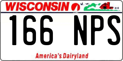 WI license plate 166NPS