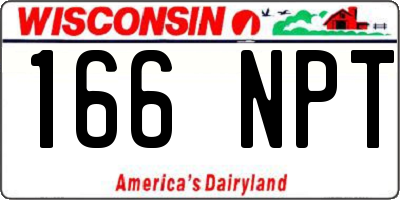 WI license plate 166NPT