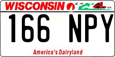 WI license plate 166NPY