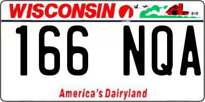 WI license plate 166NQA