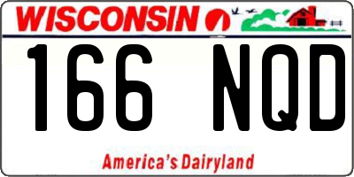 WI license plate 166NQD