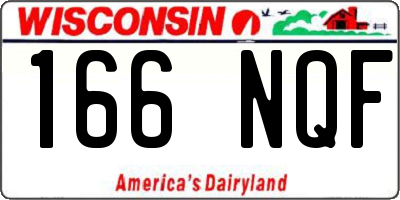 WI license plate 166NQF