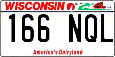 WI license plate 166NQL