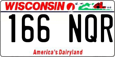 WI license plate 166NQR