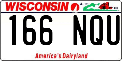 WI license plate 166NQU
