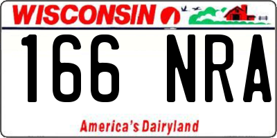 WI license plate 166NRA