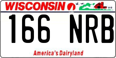 WI license plate 166NRB