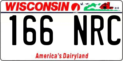 WI license plate 166NRC