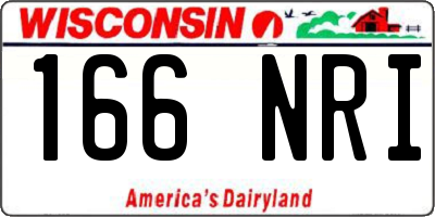 WI license plate 166NRI