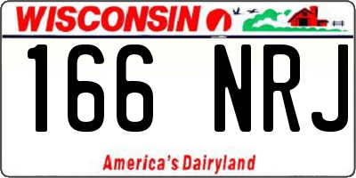 WI license plate 166NRJ