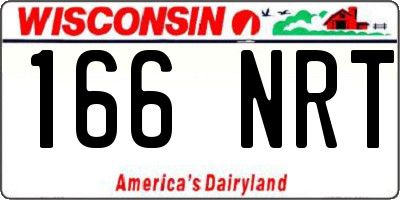WI license plate 166NRT