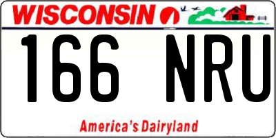 WI license plate 166NRU