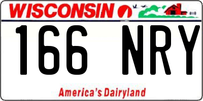 WI license plate 166NRY