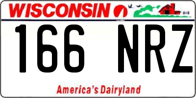 WI license plate 166NRZ