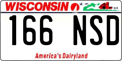 WI license plate 166NSD