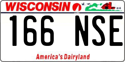 WI license plate 166NSE