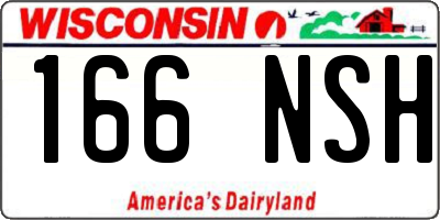 WI license plate 166NSH