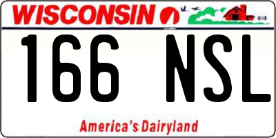 WI license plate 166NSL