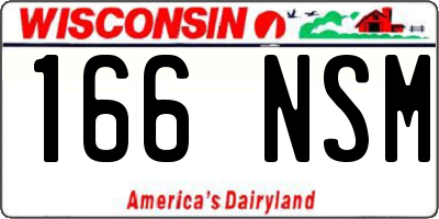 WI license plate 166NSM
