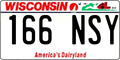 WI license plate 166NSY