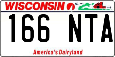 WI license plate 166NTA