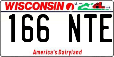 WI license plate 166NTE