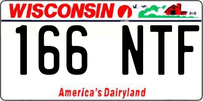WI license plate 166NTF