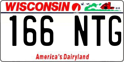 WI license plate 166NTG