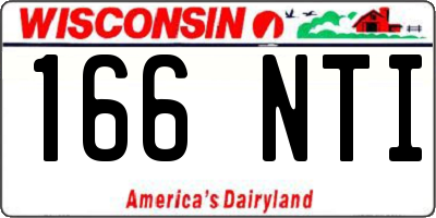 WI license plate 166NTI