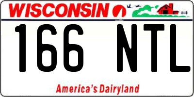 WI license plate 166NTL