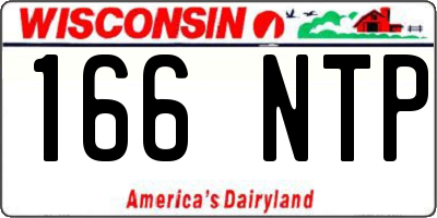 WI license plate 166NTP