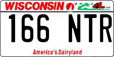 WI license plate 166NTR