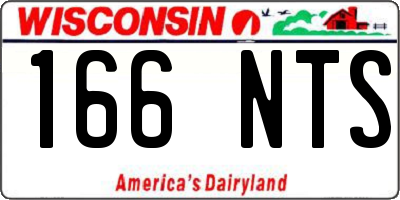 WI license plate 166NTS