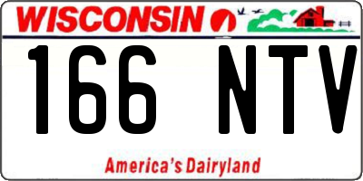WI license plate 166NTV