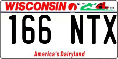 WI license plate 166NTX