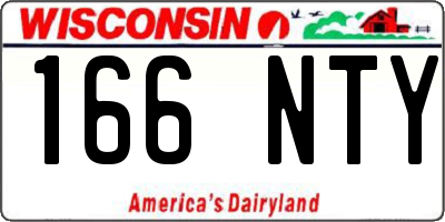 WI license plate 166NTY