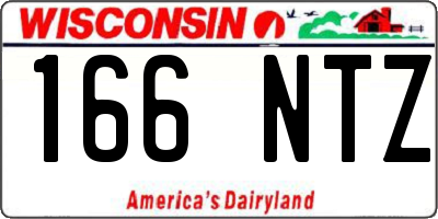 WI license plate 166NTZ