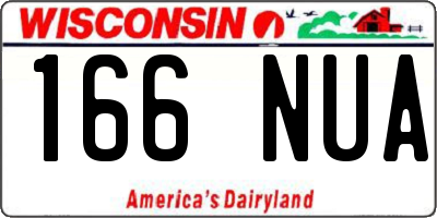 WI license plate 166NUA
