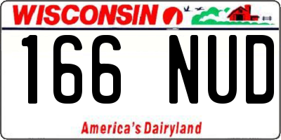 WI license plate 166NUD