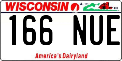 WI license plate 166NUE