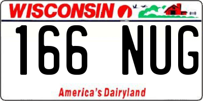 WI license plate 166NUG