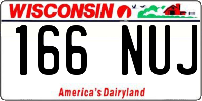 WI license plate 166NUJ
