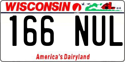 WI license plate 166NUL