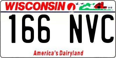 WI license plate 166NVC