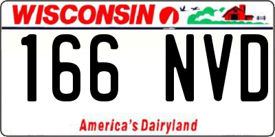 WI license plate 166NVD