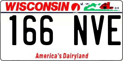 WI license plate 166NVE
