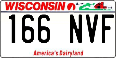 WI license plate 166NVF