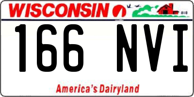 WI license plate 166NVI